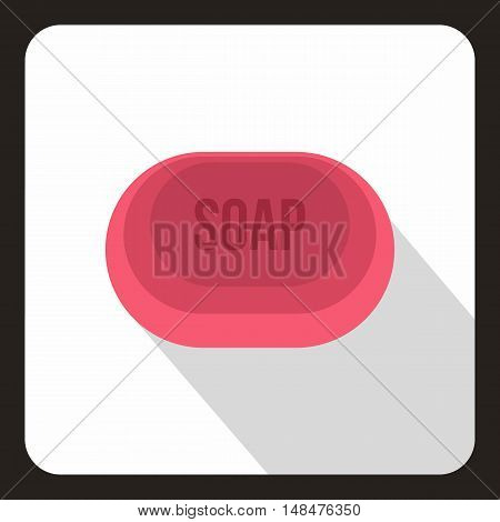 Pink soap icon in flat style on a white background vector illustration