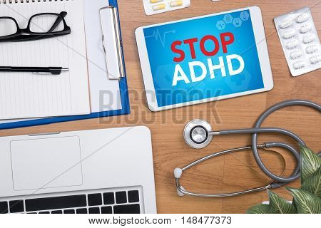 Stop Adhd Concept
