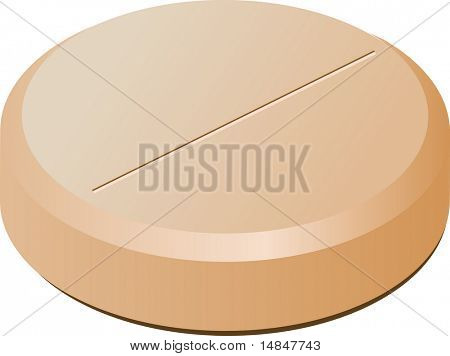 En pille, medicin. 3D isometrisk vectorillustration