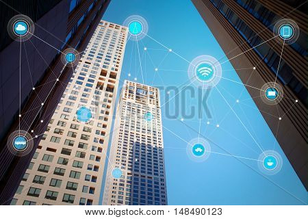 Looking Up Lower Angle Exterior Commercial Building