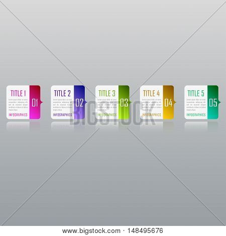 Infographic business concept with 5 options, parts, steps. Infographic design template and marketing icons