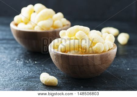 Corn Sticks On The Black Table