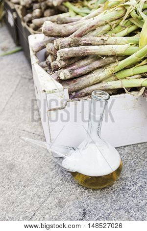 Glass Container With Beer
