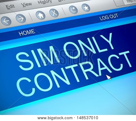 Sim Only Contract Concept.