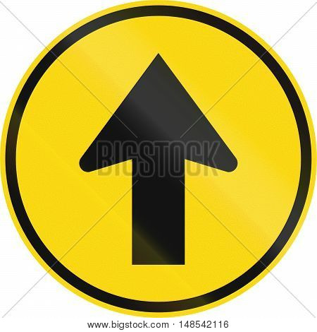 Temporary Road Sign Used In The African Country Of Botswana - Proceed Straight