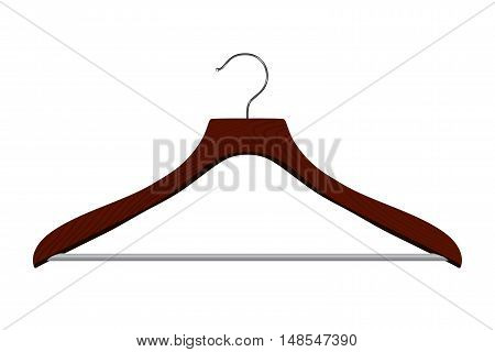 Isolated realistic vector hanger on white background.