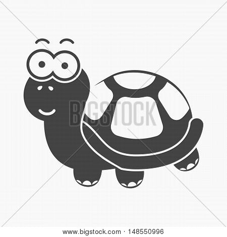 Turtle black icon. Illustration for web and mobile.