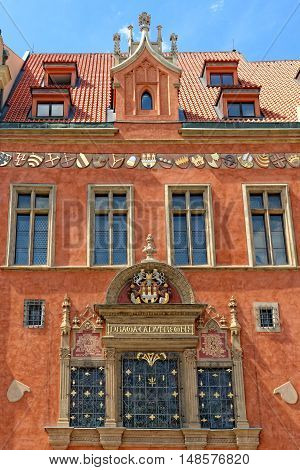 Entrance to the Old Town Hall and the main Ticket and Information Office in the Old town square in Prague Czech Republic