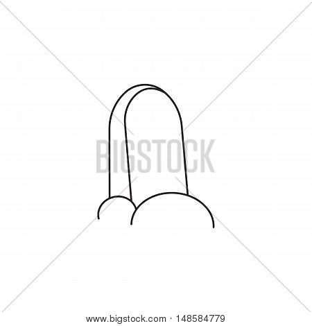 The Vector Icon Of A Coffin Or Gravestone Board, Will Be Suitable For Decoration  Halloween
