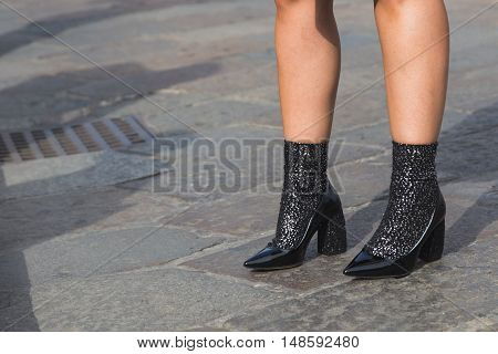 Detail Of Shoes At Milan Fashion Week