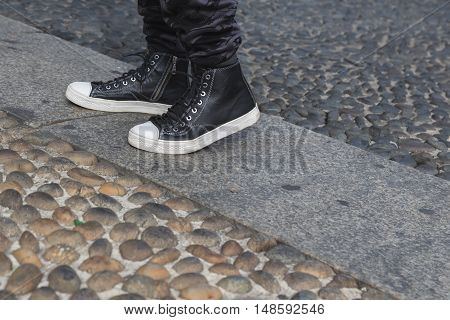 Detail Of Shoes At Milan Fashion Week