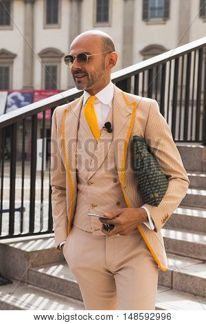 Enzo Miccio Posing During Milan Fashion Week