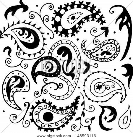 High quality pattern for coloring with many elements