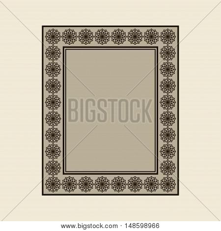 Vector ornamental frame. Decor frame. Vector illustration