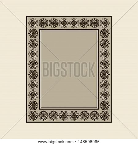 Vector ornamental frame. Decor frame. Vector illustration