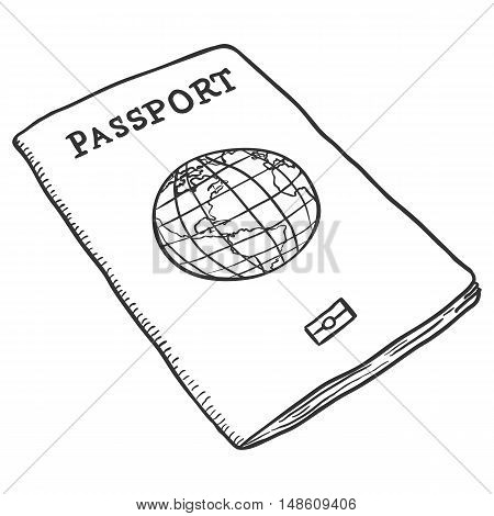 Vector Single Sketch Passport