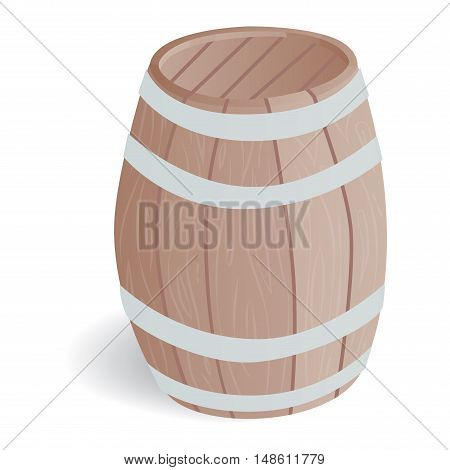 Wooden barrel vintage old style wooden barrels oak storage container.