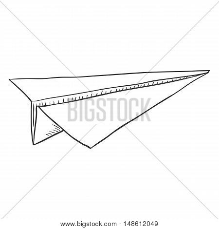 Vector Single Sketch Paper Plane
