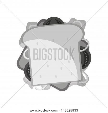 delicious sandwish fast food icon vector illustration design