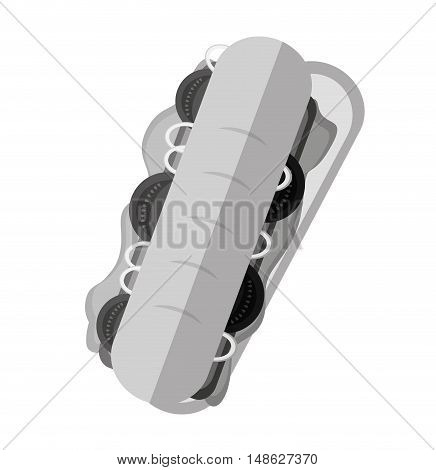 delicious sandwish fast food icon vector illustration design