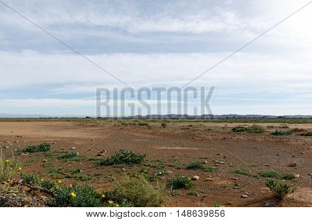 Empty Space With Blue Clouds In Tankwa Karoo