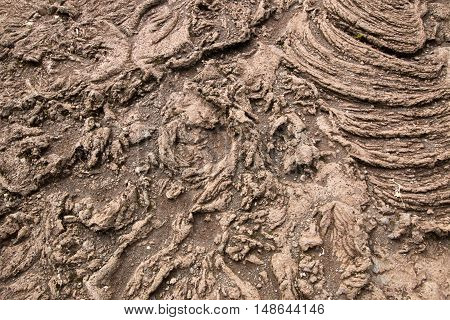 volcano Hardened Magma in la reunion France