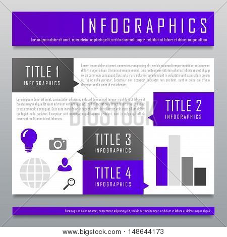 Modern design infographic template. Infographic template can be used for web design, banner, illustration, presentation