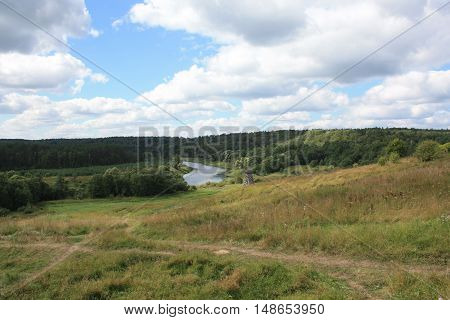 beautiful views of the river in Russia