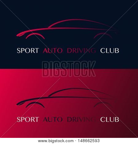 Sport auto driving club design logo. Vector illustration.