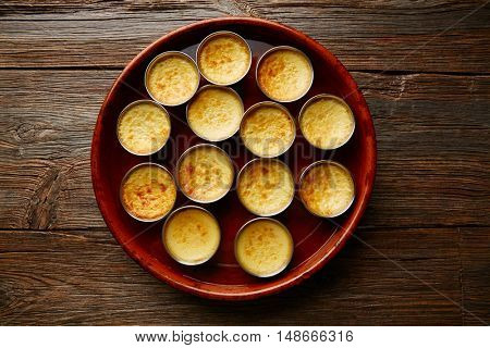 Custard Creme Caramel Flan dessert bain marie oven cooked