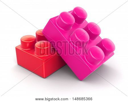 3D Illustration. Constructor. Image with clipping path