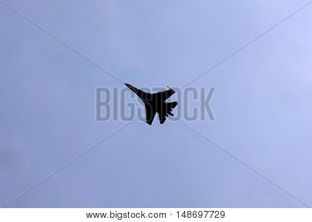 Military Fighter Jet Flying Solo