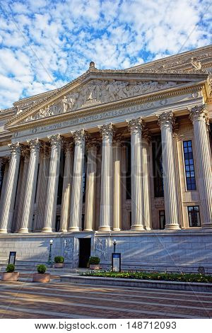 Closeup View At The National Archive Building