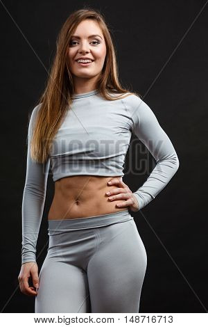 Fit Woman In Thermolinen Underwear,