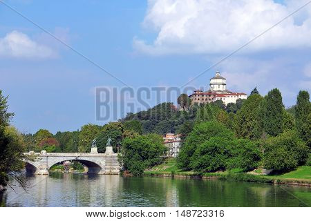 View of the Monte dei Cappuccini in Turin, Italy