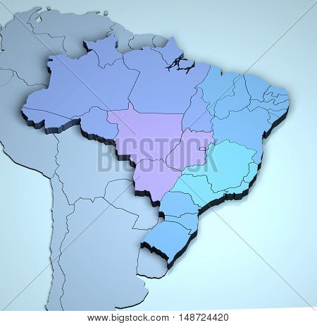 Brazil 3D contry geographical land Brazil brazilian