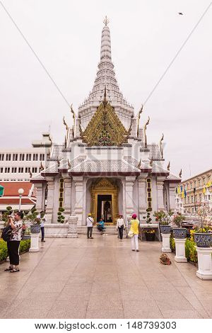 Bangkok Thailand - June 5 2016 : Bangkok city pillar shrine or pillar shrine of Thailand