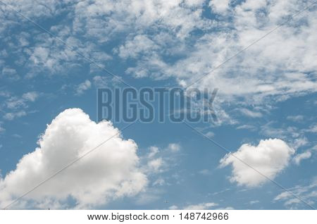 sky blue and white clouds background, day light