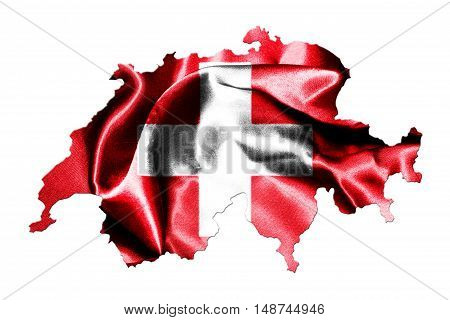 Switzerland National Flag And Map