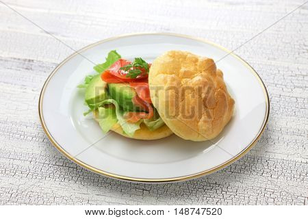 cloud bread ( no carb bread ) sandwich