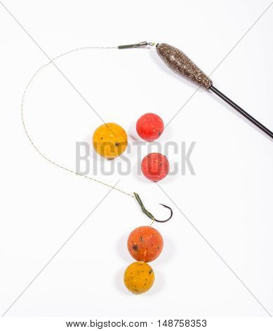 Carp Hook Boilies - Fishing Bait Close Up