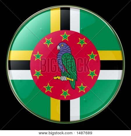 Pulsante bandiera Dominica