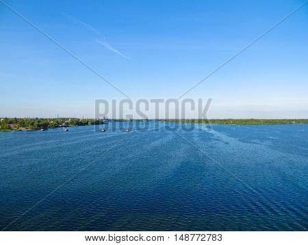 View on the river Dnieper on summer