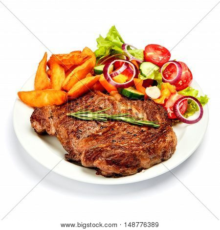 Roasted organic shin of beef meat isolated