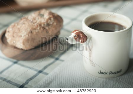 breakfast in the morning, coffee bread cereal, wheat gain bread, healhty