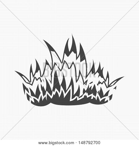 Fire icon black style. Single silhouette fire equipment icon from the big fire Department simple - stock vector