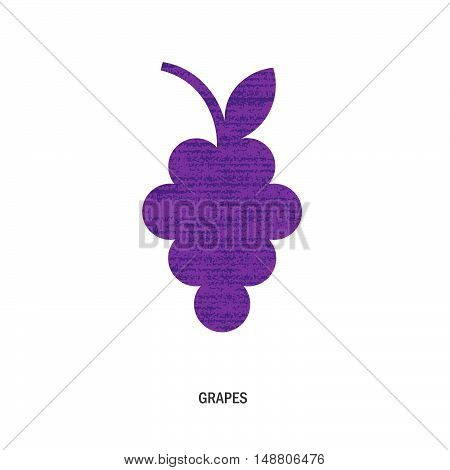 bunch of grapes. logo symbol logo menu wine list purple. vector illustration.