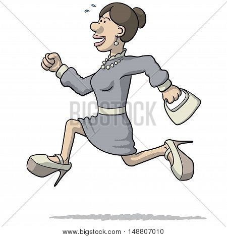 Illustration Of A Woman Running