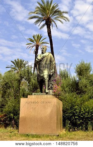 Rome Italy - September 11 2016 : Statue of Alfredo Oriani an Italian author and writer
