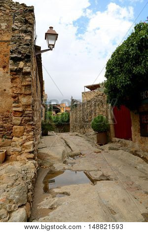 Peratallada, medieval town in Catalunya, Spain in September